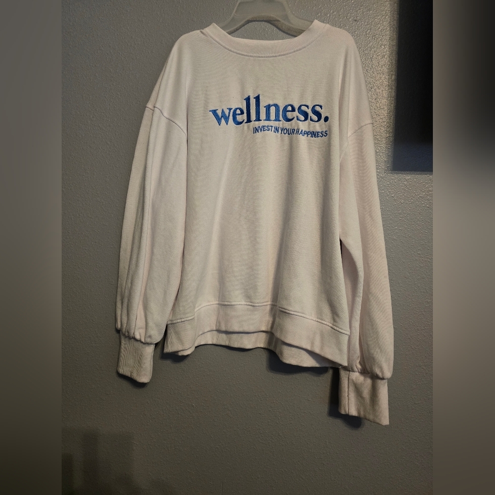 NWOT Misguided SIZE 6 WHITE WELLNESS PULLOVER Sweatshirt